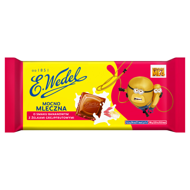 WEDEL Minionki Czekolada mocno mleczna o smaku bananowym z żelkami frisco.pl