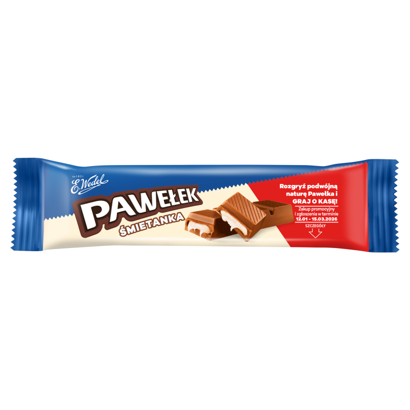 WEDEL Pawełek Baton czekoladowy z nadzieniem śmietankowym frisco.pl