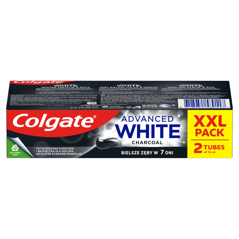 COLGATE Advanced White Wybielająca pasta do zębów Charcoal 2x75 ml