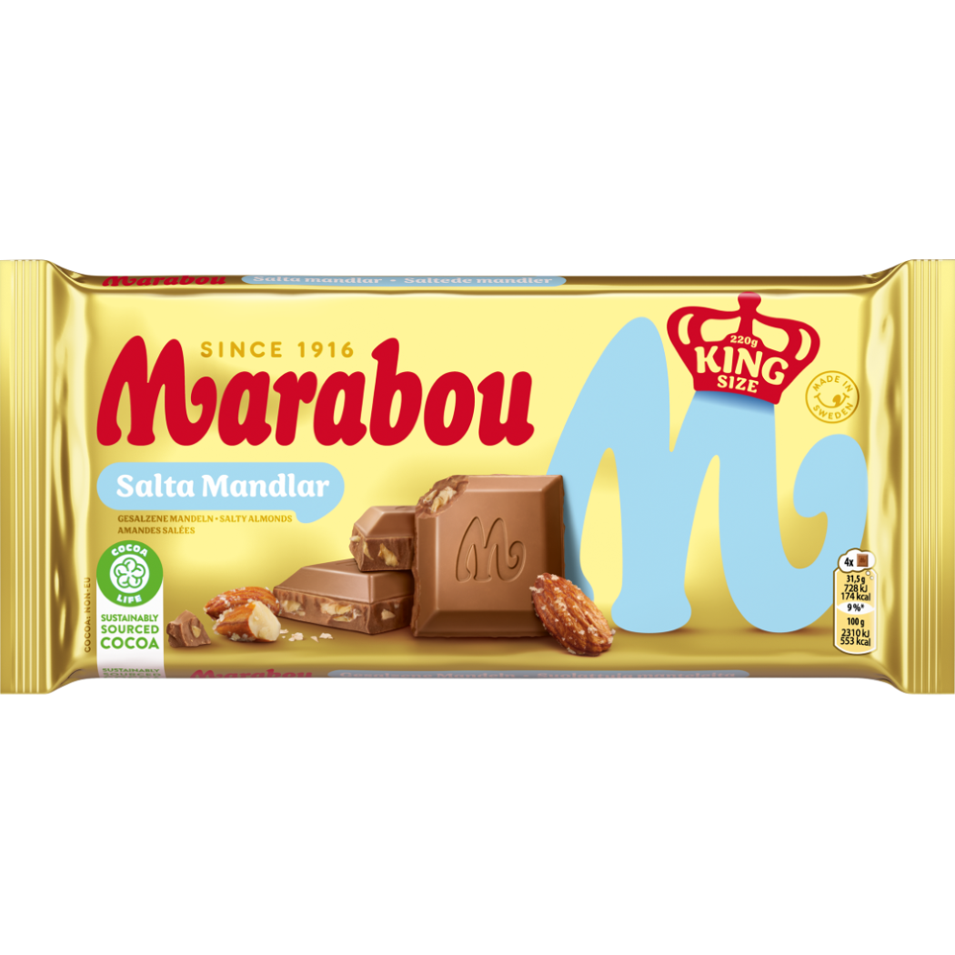 MARABOU Czekolada mleczna z solonym migdałem