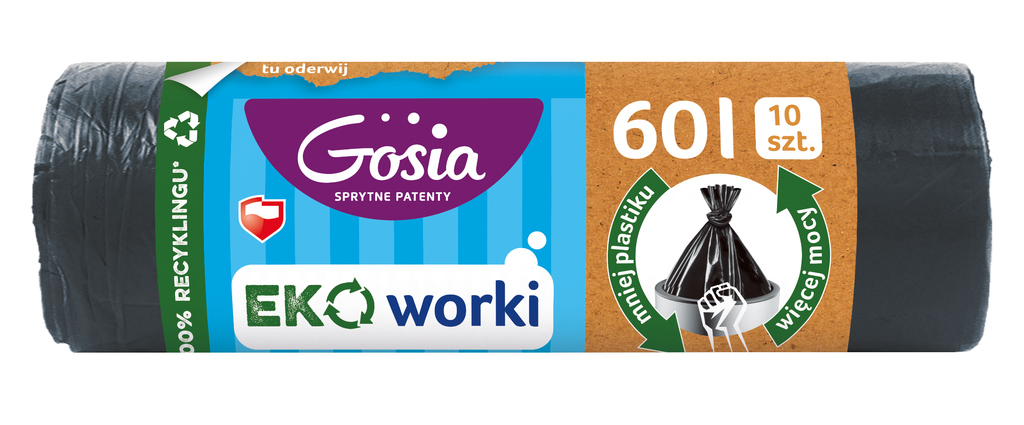 GOSIA Worki na śmiecie 60l 10 szt.