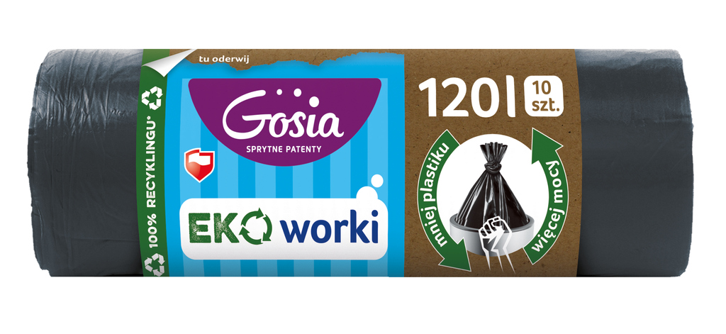 GOSIA Worki na śmieci 120 l 10 szt.