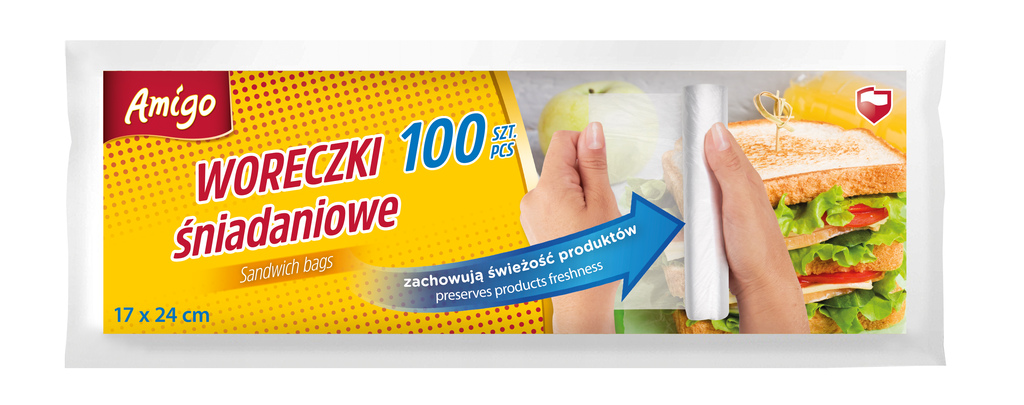 AMIGO Woreczki śniadaniowe 100 szt.