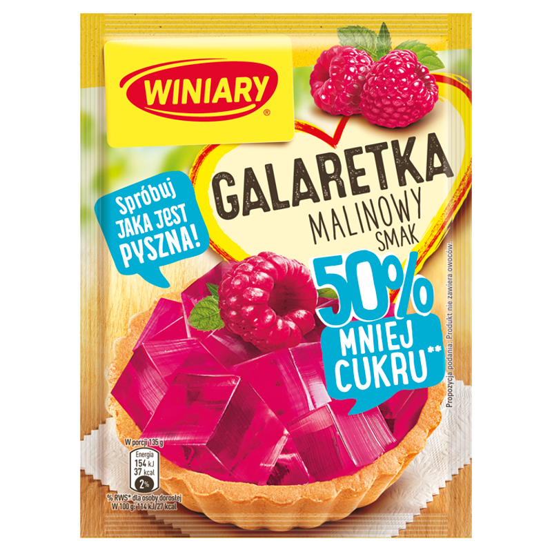 WINIARY Galaretka o smaku malinowym (50% mniej cukru) frisco.pl