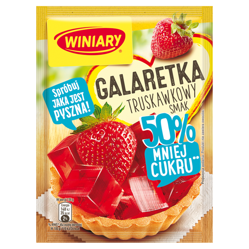 WINIARY Galaretka o smaku truskawkowym (50% mniej cukru) frisco.pl
