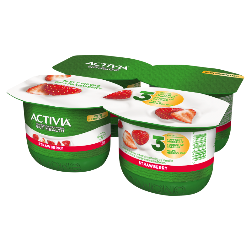 ACTIVIA Jogurt truskawkowy 4x120g frisco.pl