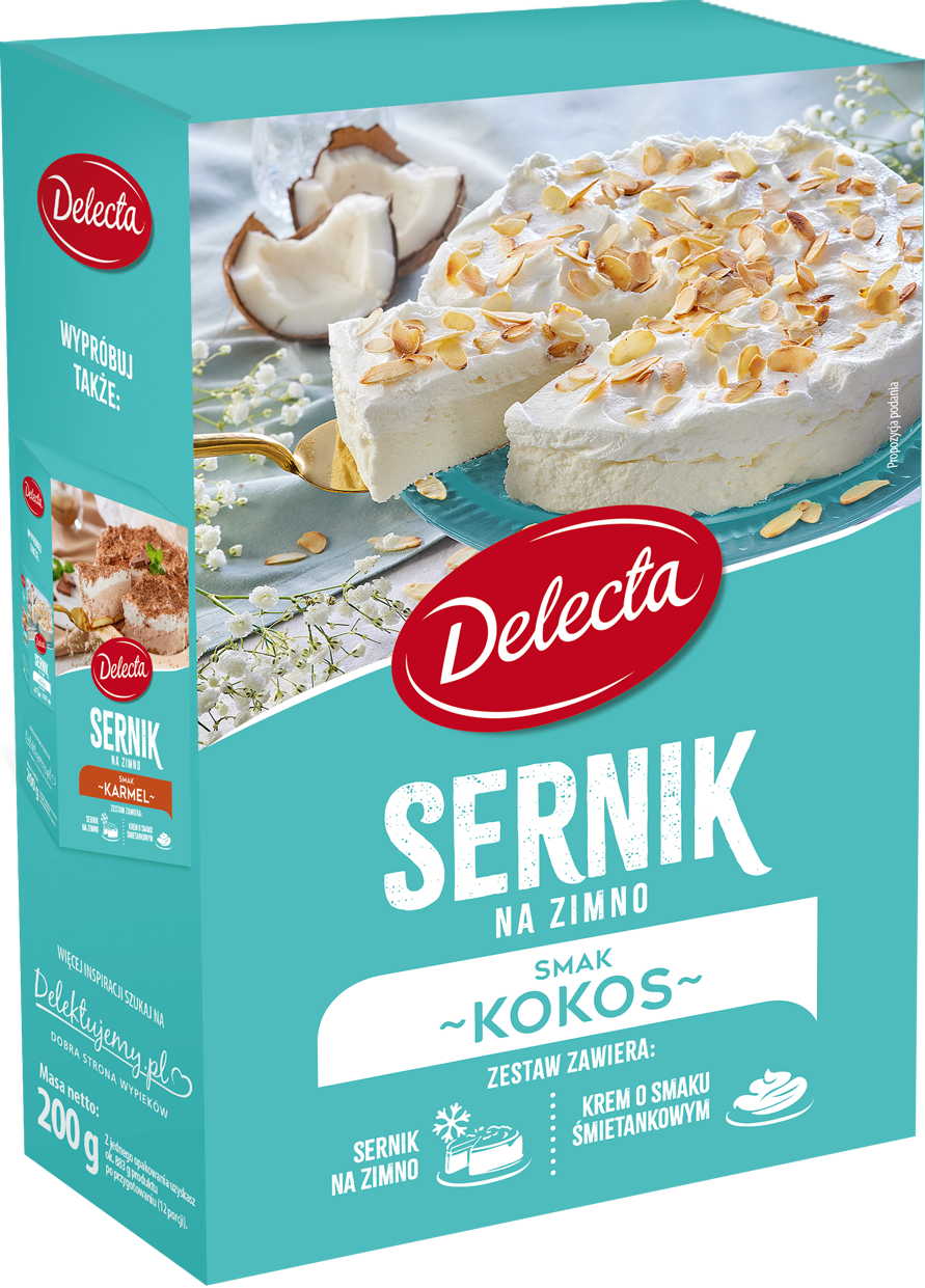 DELECTA Sernik na zimno o smaku kokosowym