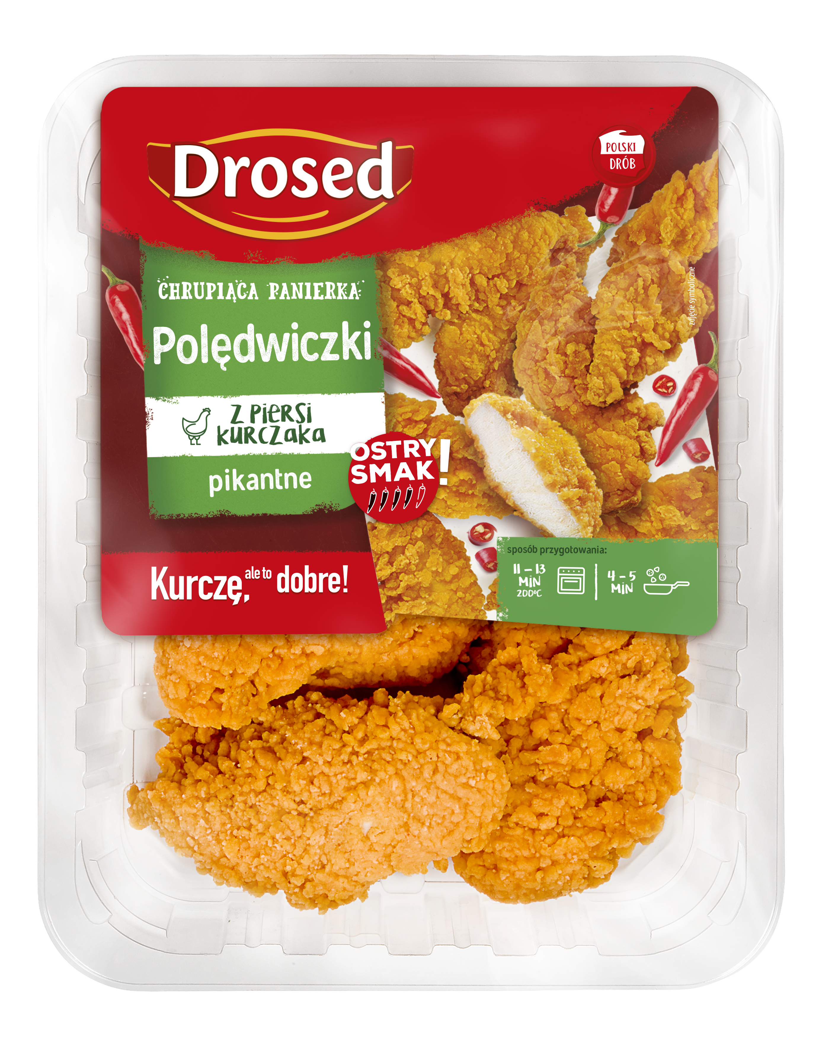DROSED Polędwiczki z piersi kurczaka panierowane pikantne
