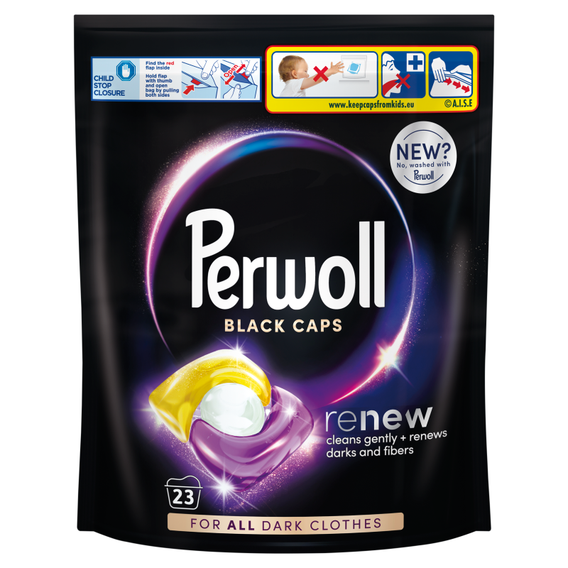PERWOLL Renew Caps Black Kapsułki do prania ciemnych tkanin 23 szt.