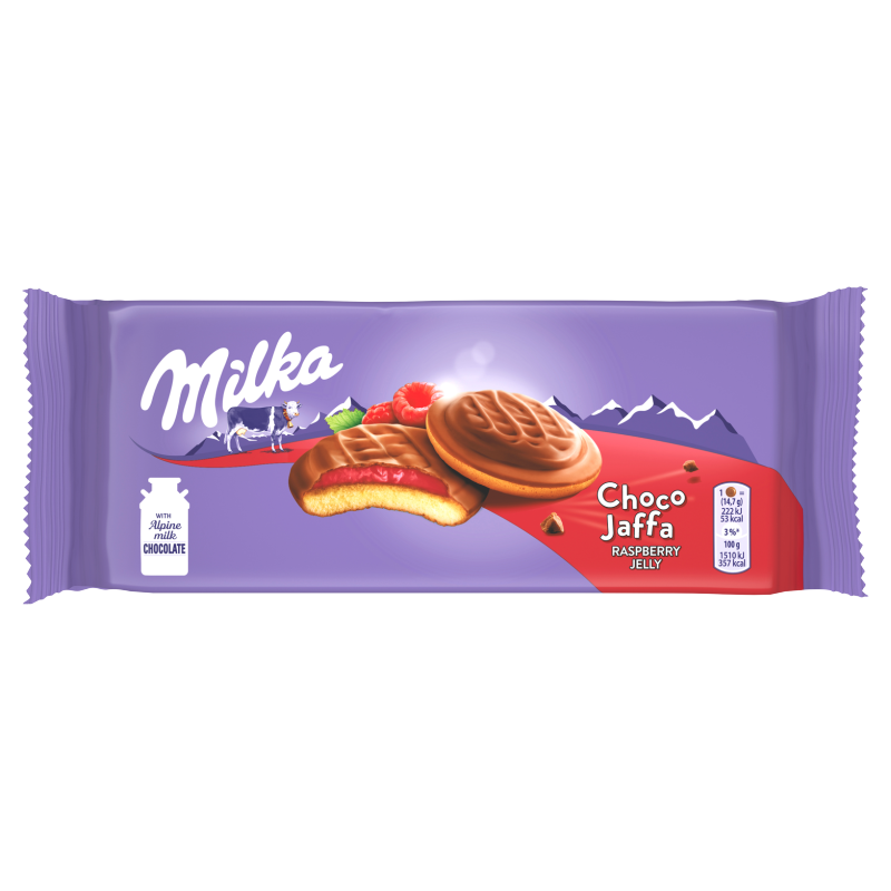 MILKA Choco Jaffa Biszkopty z galaretką malinową frisco.pl