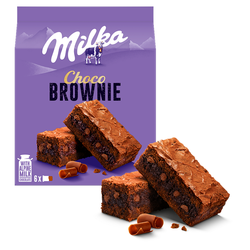 MILKA Choco Brownie Ciastka z czekoladą i kawałkami czekolady mlecznej 6 szt. frisco.pl