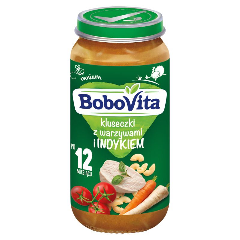 BOBOVITA Obiadek Junior Kluseczki z warzywami i indykiem 1-3 lata frisco.pl
