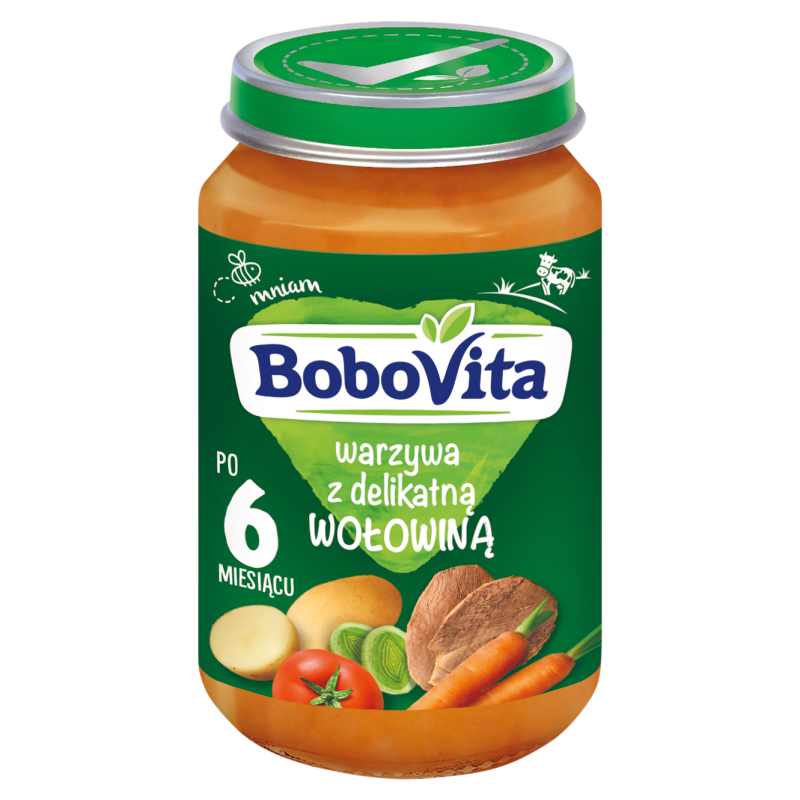 BOBOVITA Obiadek Warzywa z delikatną wołowiną - po 6 miesiącu frisco.pl