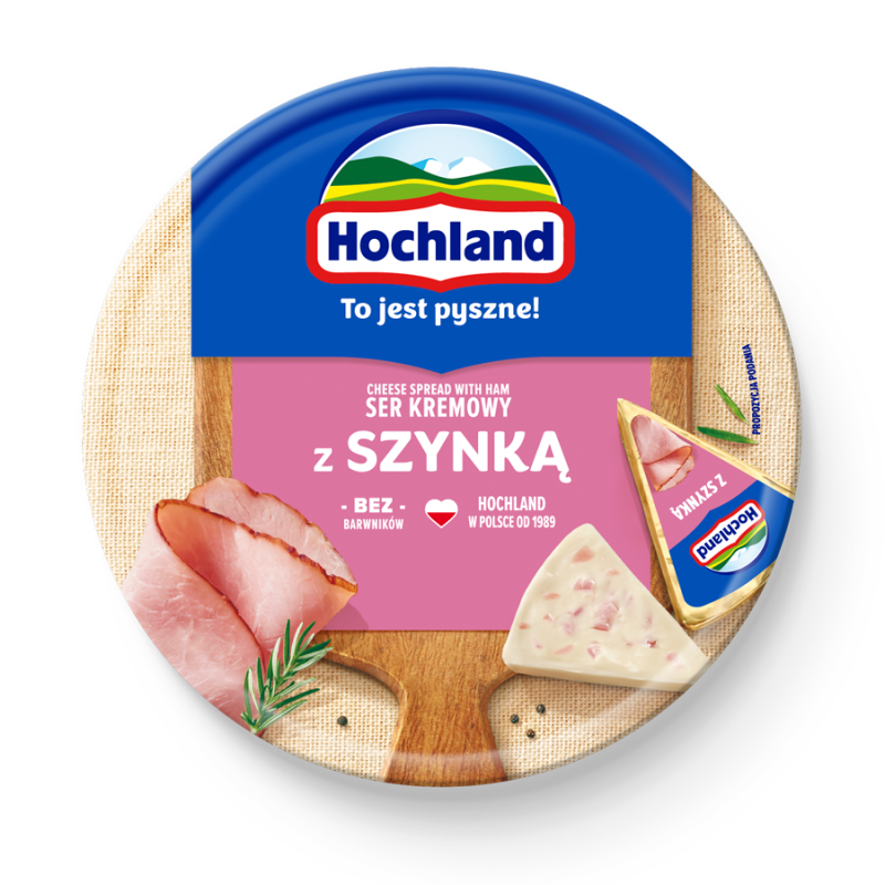 HOCHLAND Ser topiony w krążku - Z szynką frisco.pl