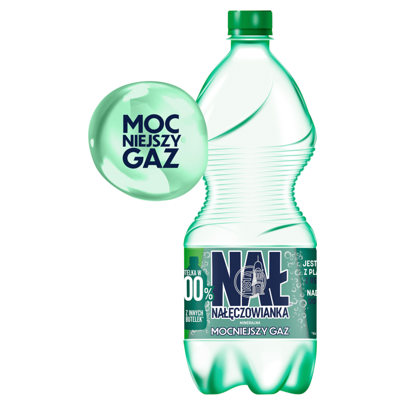 NAŁĘCZOWIANKA Naturalna woda mineralna Mocniejszy Gaz