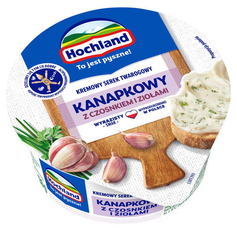 HOCHLAND Kanapkowy Ser twarogowy z czosnkiem i ziołami frisco.pl