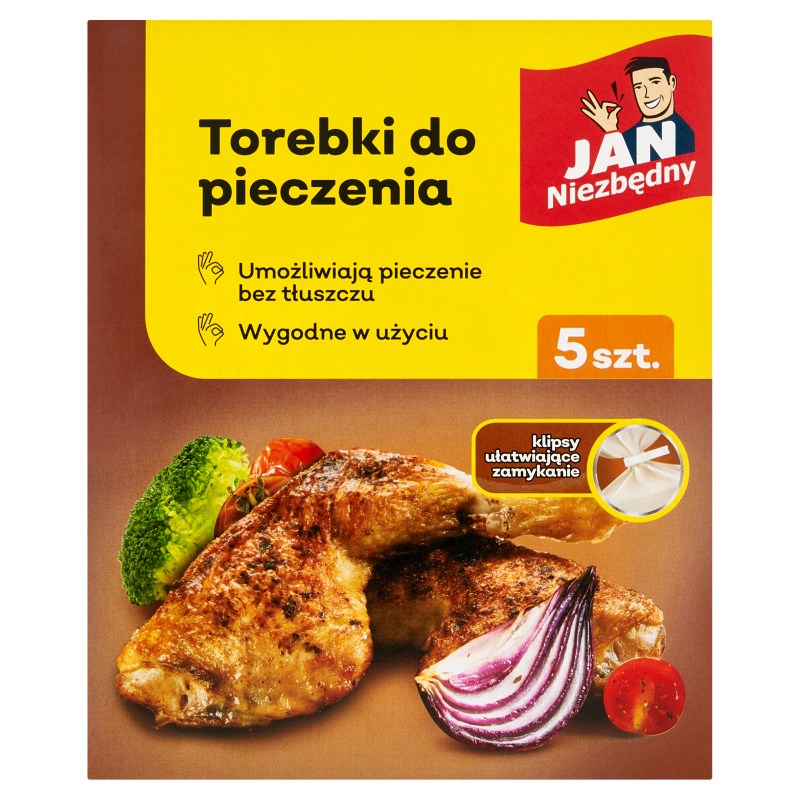 JAN NIEZBĘDNY Torebki do pieczenia mięsa i warzyw 25x38cm (5szt)