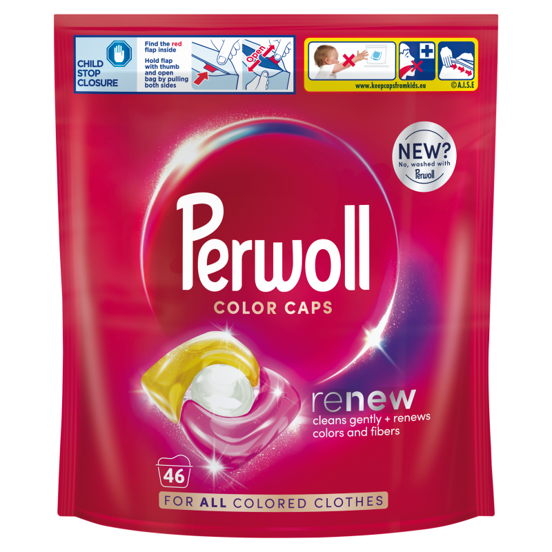 PERWOLL Renew Caps Color Kapsułki do prania kolorowych tkanin 46 szt.