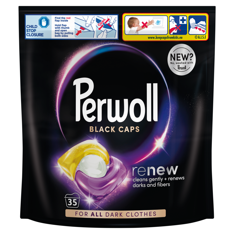 PERWOLL Renew Caps Black Kapsułki do prania ciemnych tkanin 35 szt.