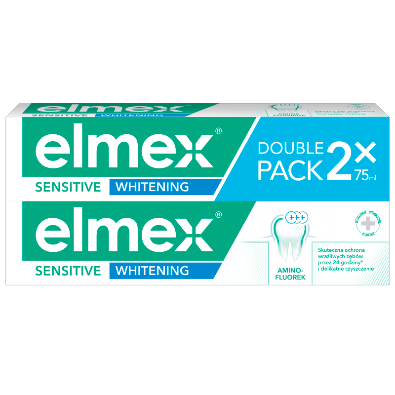 ELMEX Sensitive Whitening Pasta do zębów z aminofluorkiem 2 pack (2x75ml)