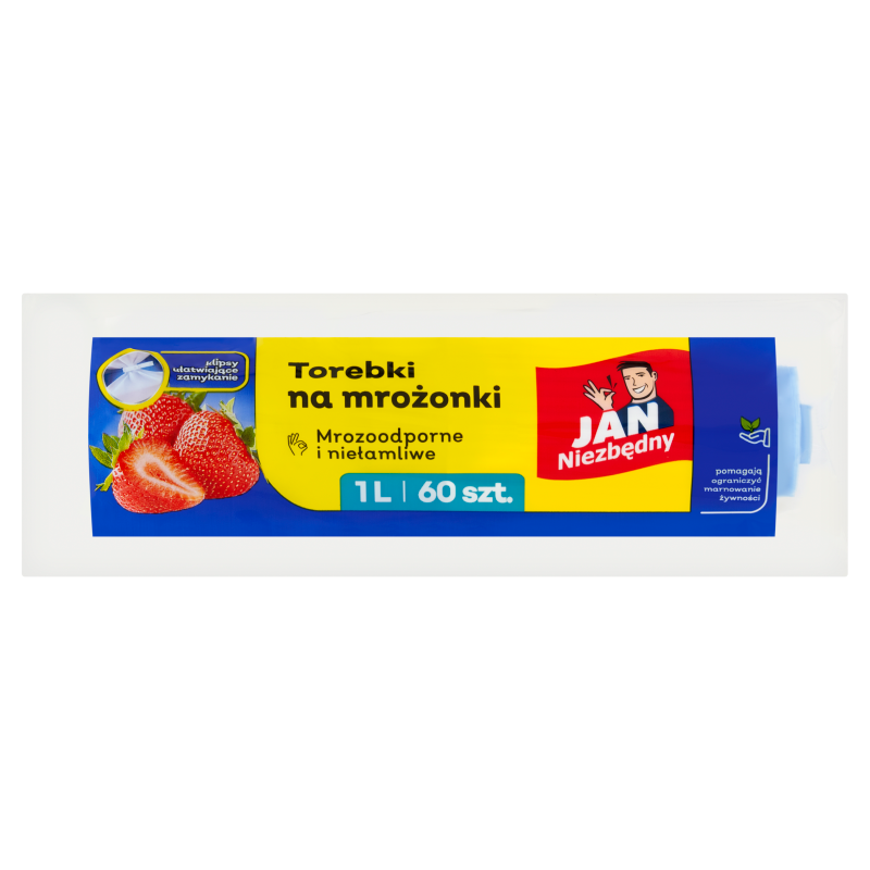 JAN NIEZBĘDNY Torebki na mrożonki z klipsami 1l 60 szt.