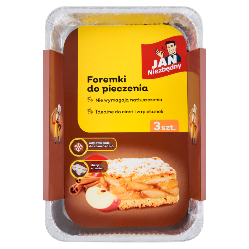 JAN NIEZBĘDNY Foremka aluminiowa do pieczenia - sernik 3 szt. frisco.pl