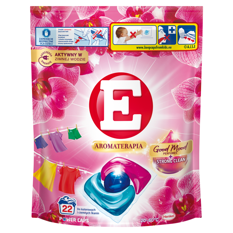 E Aromatherapy Color Kapsułki do prania kolorowych i ciemnych tkanin 22 szt.
