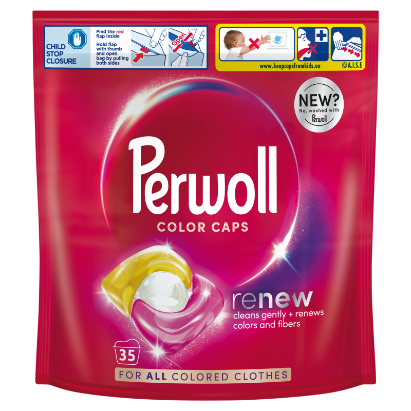 PERWOLL Renew Caps Color Kapsułki do prania kolorowych tkanin 35 szt.