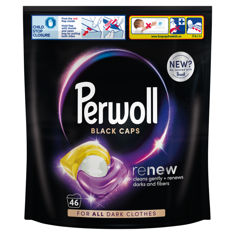 PERWOLL Renew Caps Black Kapsułki do prania ciemnych tkanin 46 szt.