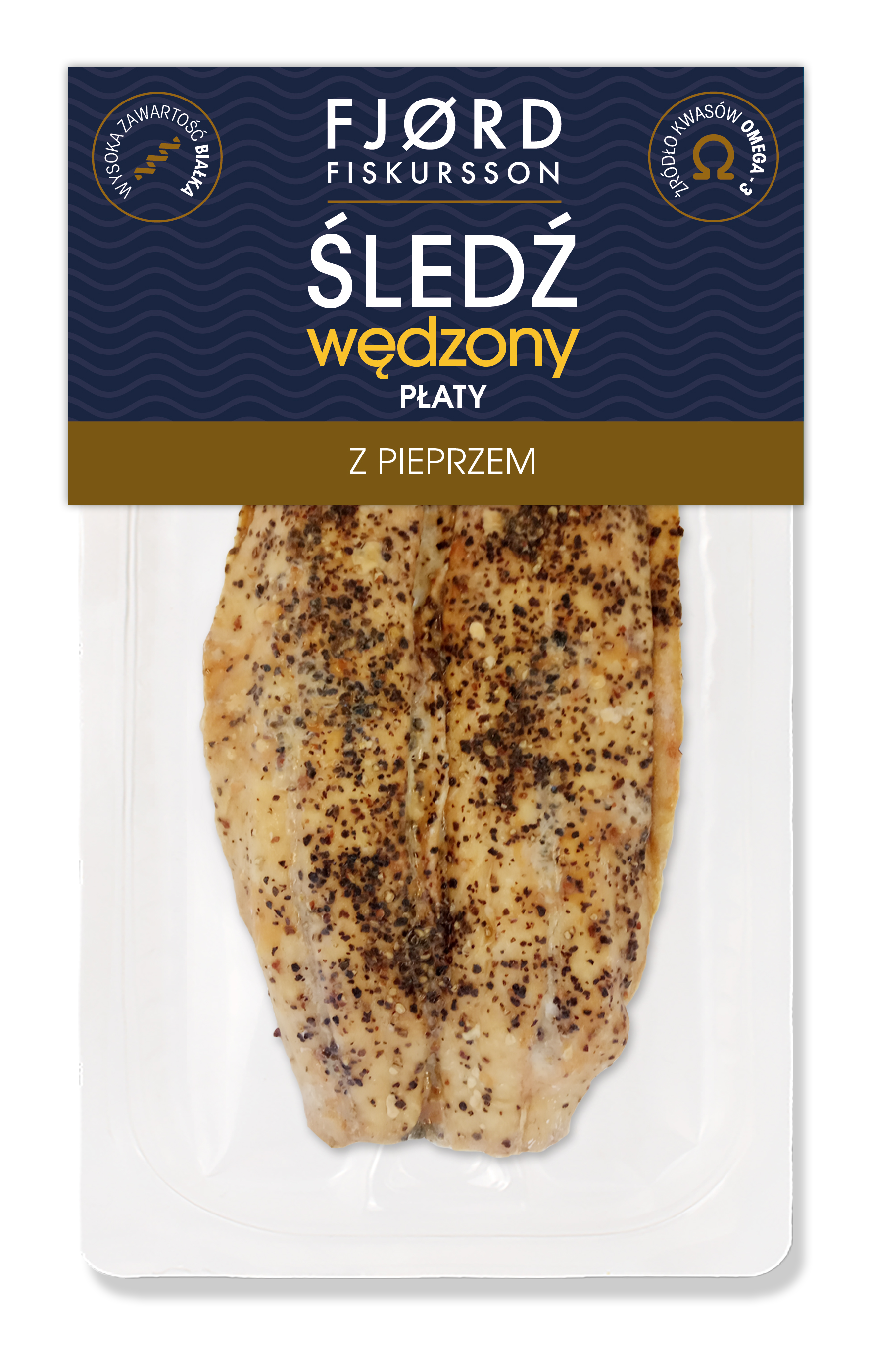 FJORD FISKURSSON Śledź płaty wędzone z pieprzem (160g -240g)