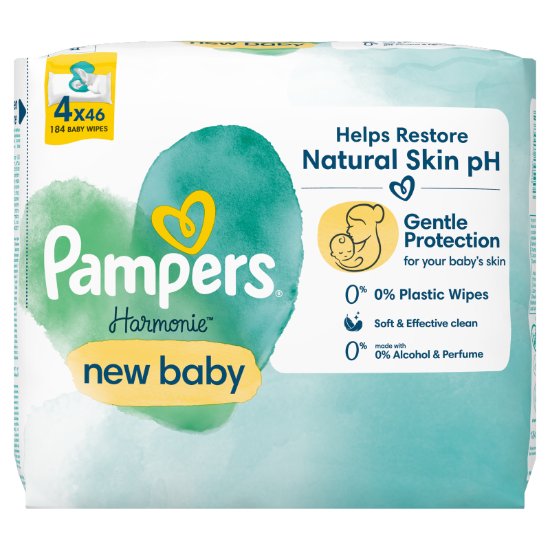 PAMPERS Harmonie Chusteczki nawilżane 4x48 szt.