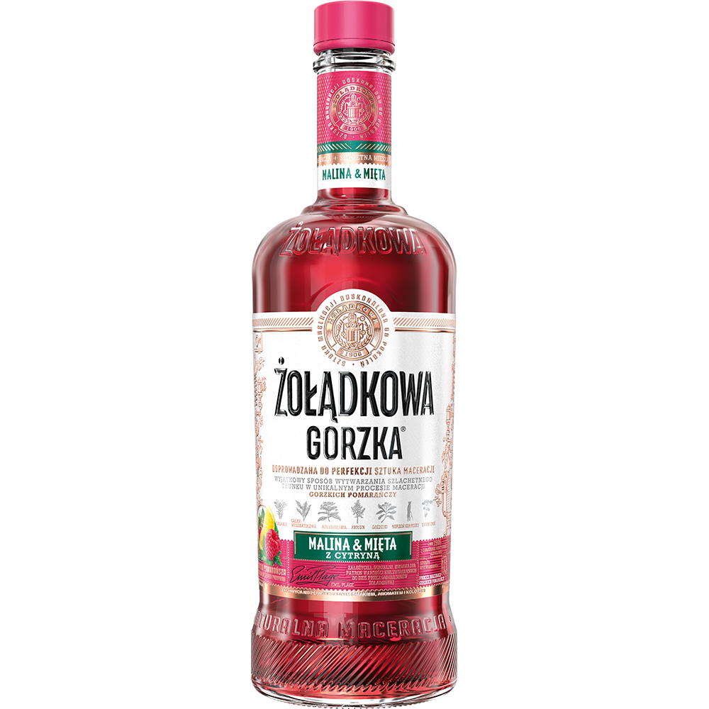 ŻOŁĄDKOWA GORZKA Malina & Mięta z cytryną Wódka