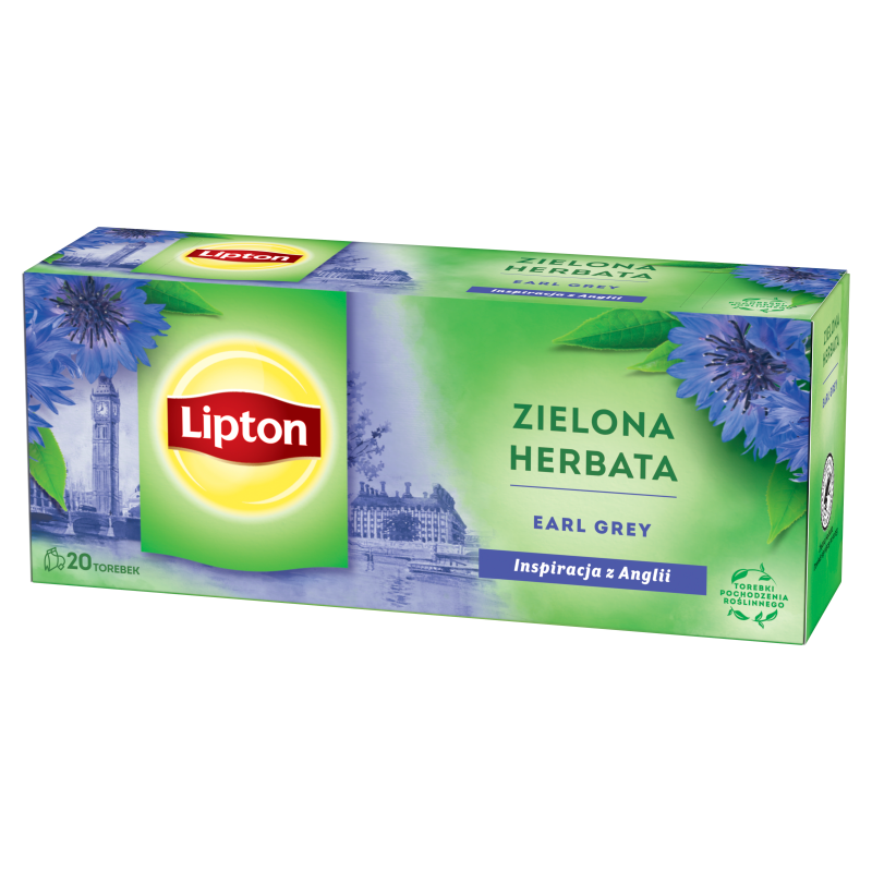 LIPTON Herbata zielona Earl Grey 20 torebek ex. frisco.pl