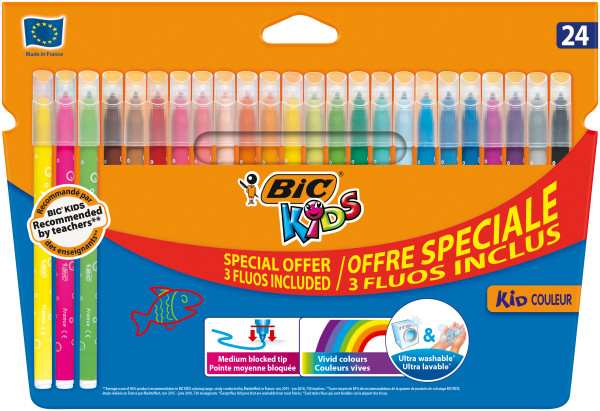BIC Flamastry pudełko 24 szt.