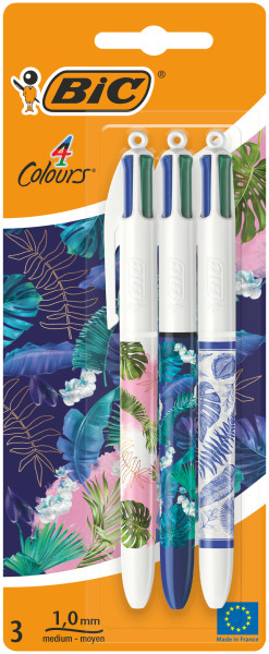 BIC Długopis motyw roślinny blister 3 szt.