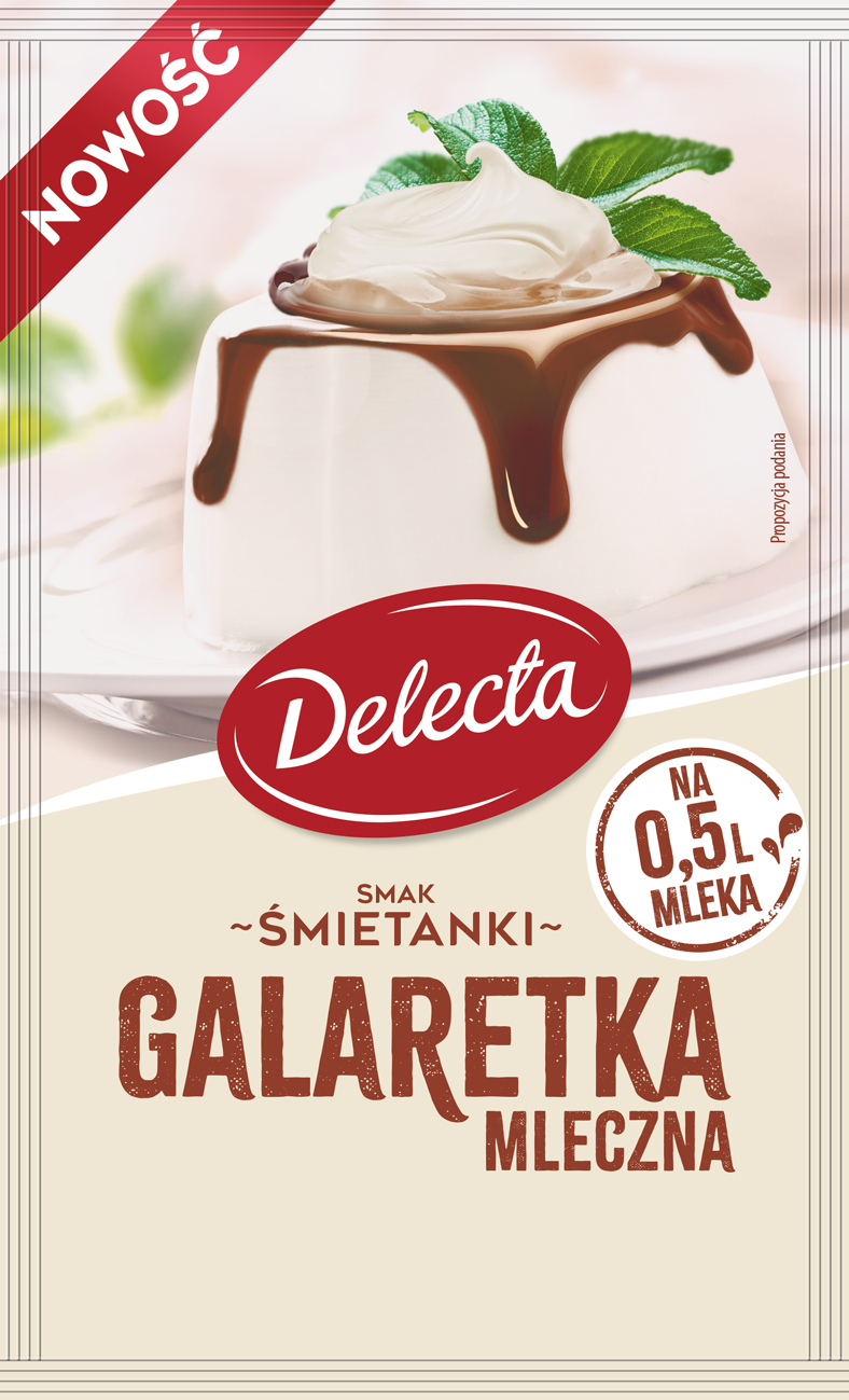 DELECTA Galaretka mleczna o smaku śmietanki