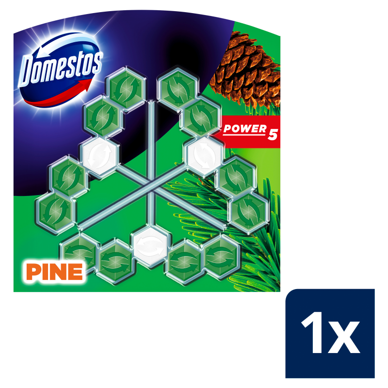 DOMESTOS Power 5 Kostka toaletowa Pine (3x55g) frisco.pl