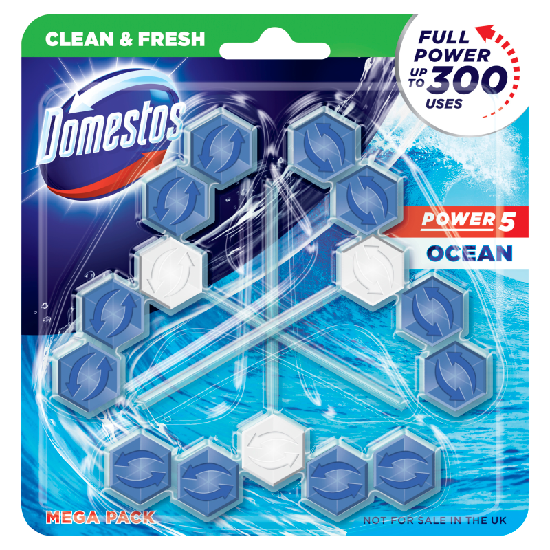 DOMESTOS Power 5 Kostka toaletowa Ocean (3x55g) frisco.pl