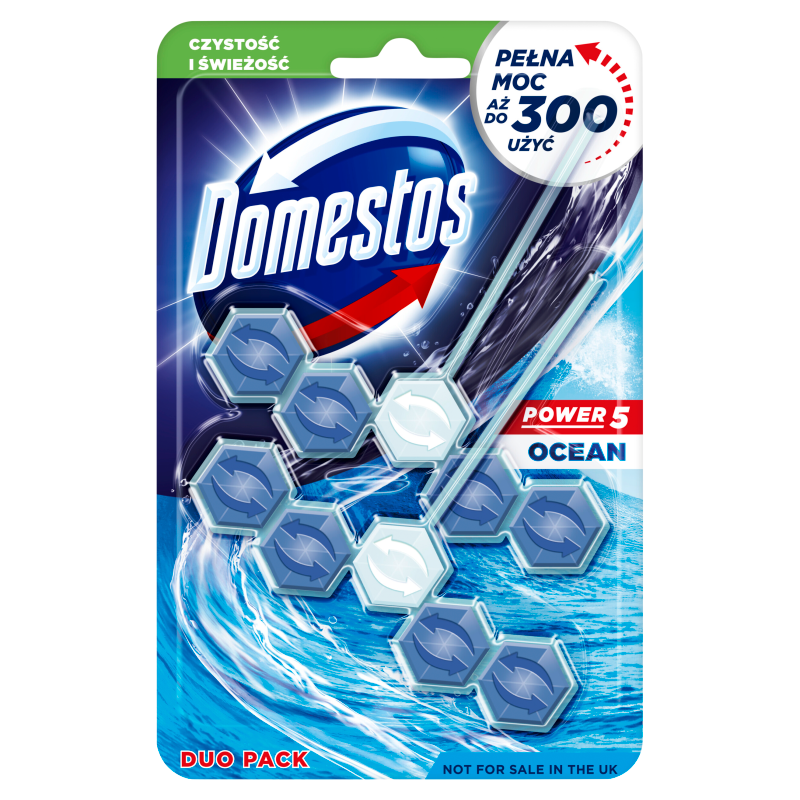 DOMESTOS Power 5 Kostka toaletowa Duo Ocean (2x55g)