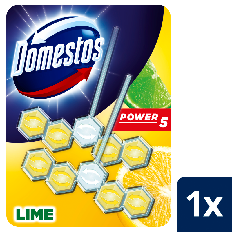 DOMESTOS Power 5 Kostka toaletowa Duo Lime (2x55g)