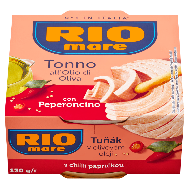 RIO MARE Tuńczyk w oliwie z oliwek z papryką peperoncino