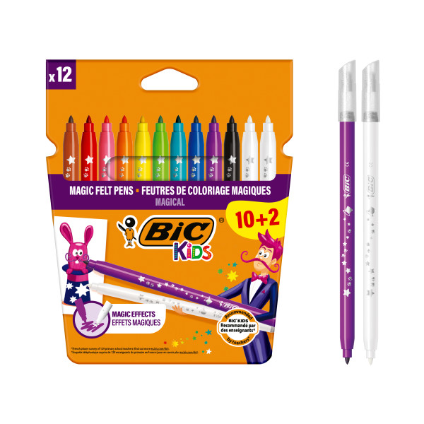 BIC Kids Flamastry 10 kolorów i wymazywacze 2 sztuki
