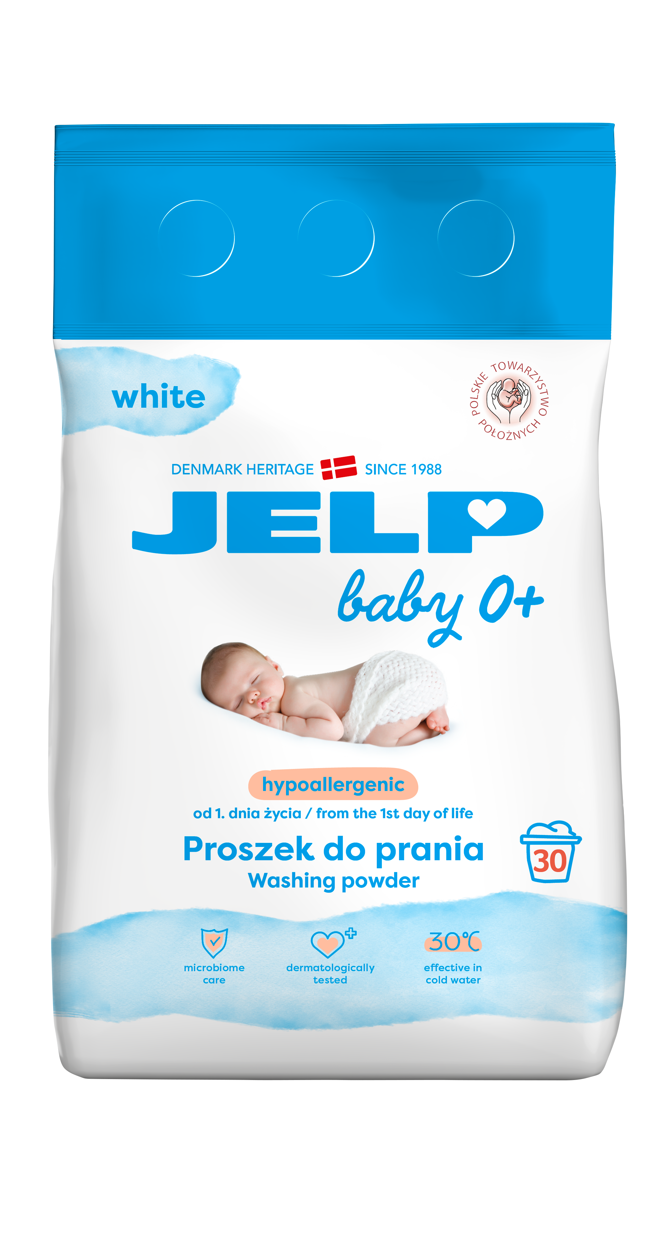 JELP 0+ Hipoalergiczny proszek do prania tkanin białych 30 prań