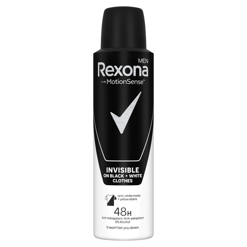 REXONA MEN Antyperspirant w aerozolu Black+White frisco.pl