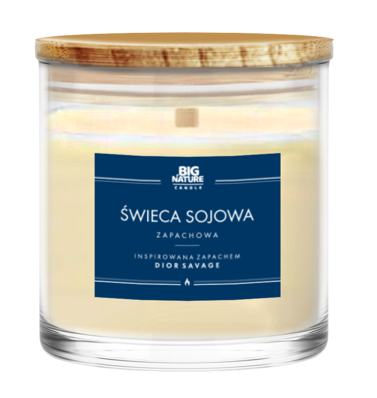 BIG NATURE Świeca sojowa insp. DIOR SAUVAGE
