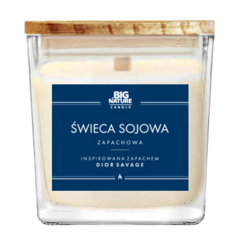BIG NATURE Świeca sojowa insp. DIOR SAUVAGE