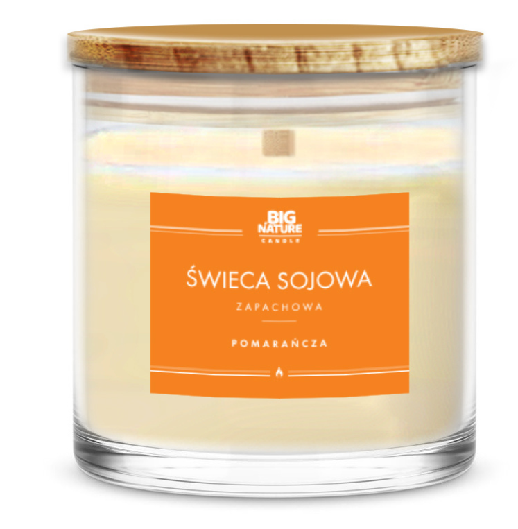 BIG NATURE Świeca sojowa o zapachu POMARAŃCZA