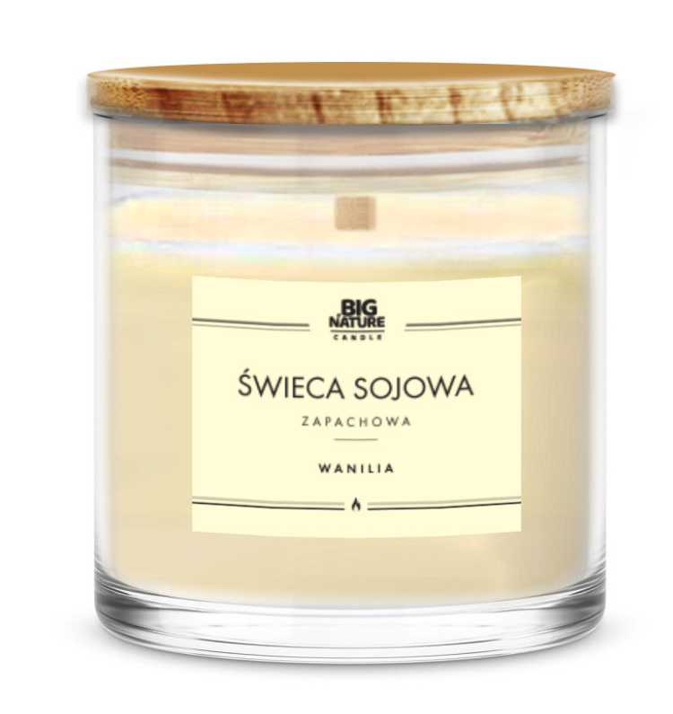 BIG NATURE Świeca sojowa o zapachu WANILIA