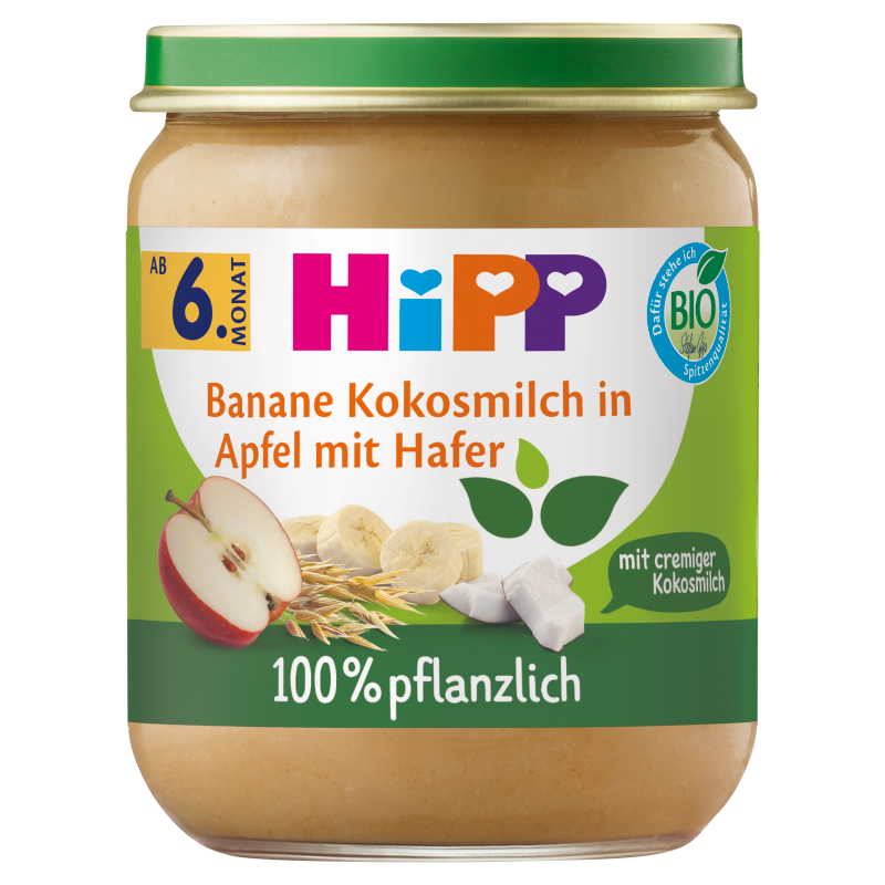 HIPP Jabłka z bananami kremowym kokosem i owsem po 5 miesiącu BIO
