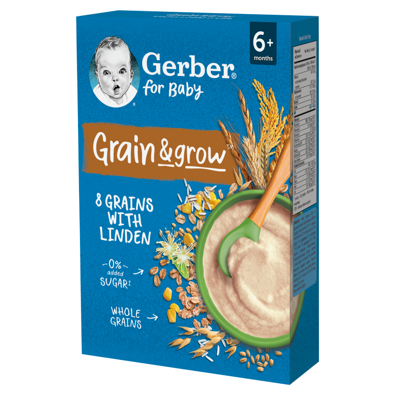 GERBER GRAIN&GROW Kaszka 8 zbóż z lipą po 6 miesiącu frisco.pl